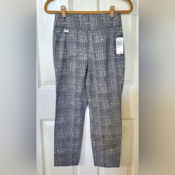 Premise Pants - NWT New Premise Petite Bengaline Black White Slip-On Pants Women's Size PP